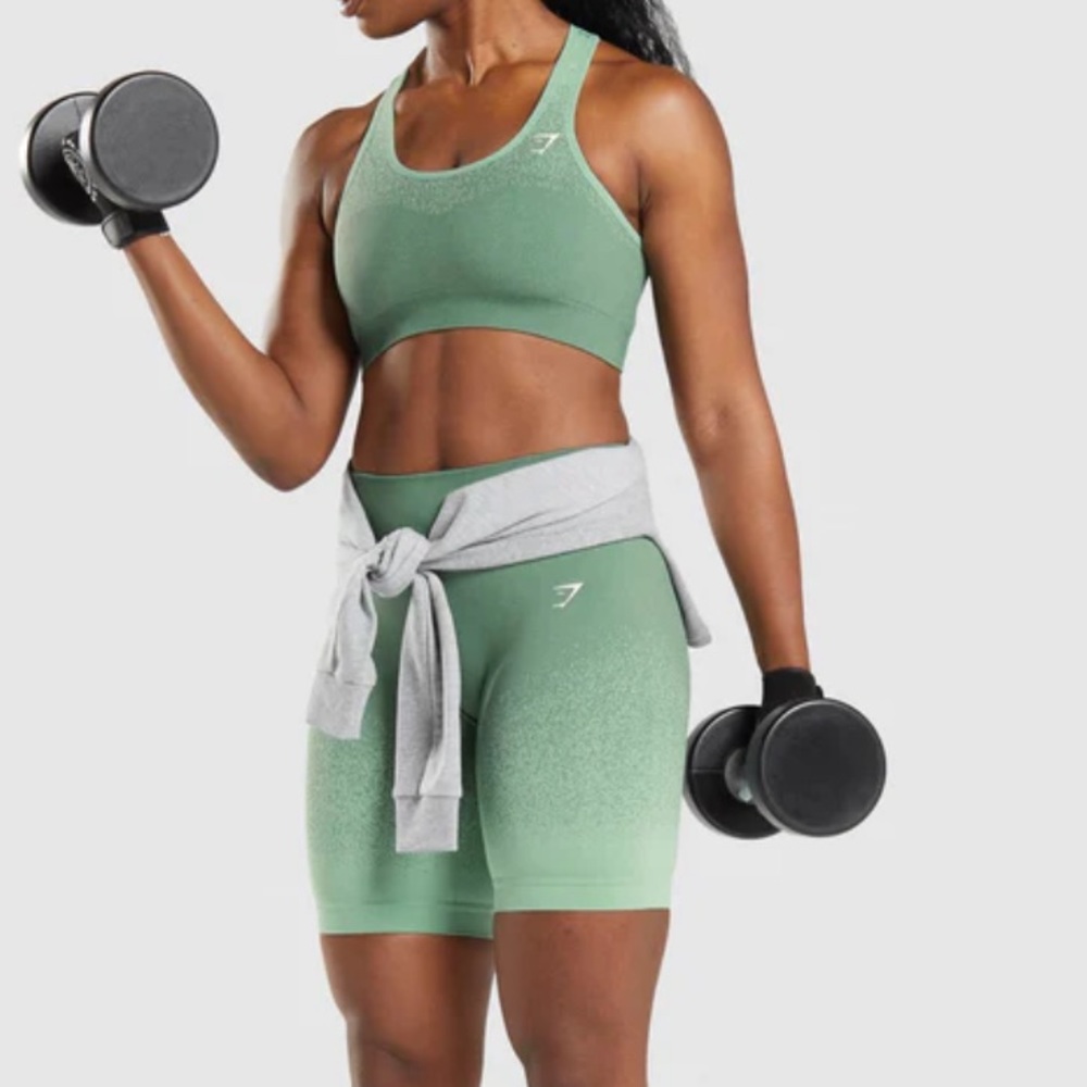 Gymshark Adapt Ombré Seamless Sports Bra & Shorts S NWOT